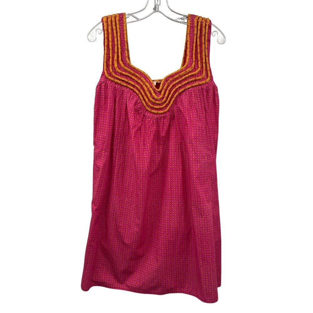 Letmebe by Anthropologie Sleeveless Shift Dress Pink/Multi Print Size Small New